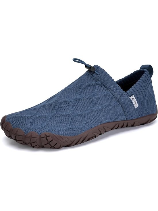 ?Men\'s Malad Blue Knit Pull on Comfortable Elastic Adjustable Non Slip Shoes main image 5